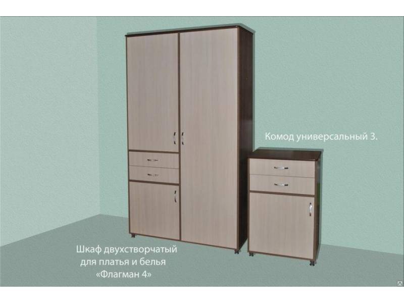 шкаф двухстворчатый для платья и белья флагман 4 в Калининграде