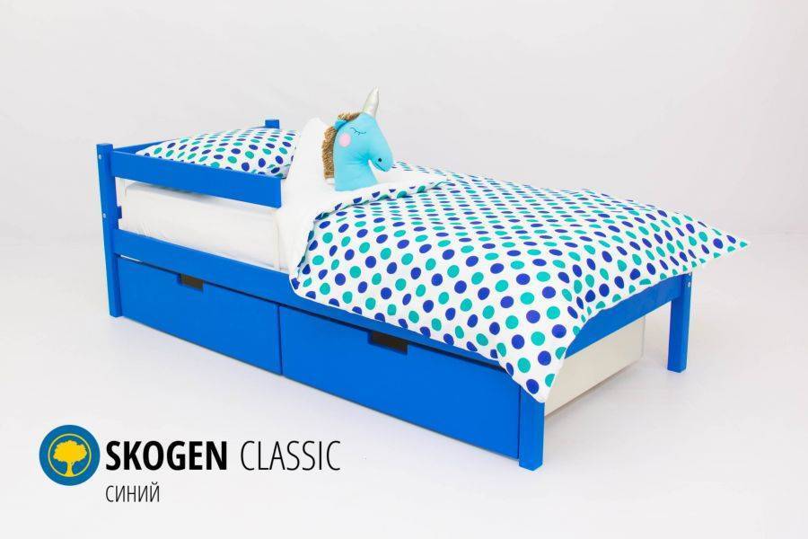 детская кровать skogen classic синий в Калининграде