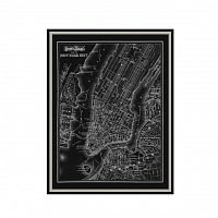 постер new york city черный в Калининграде