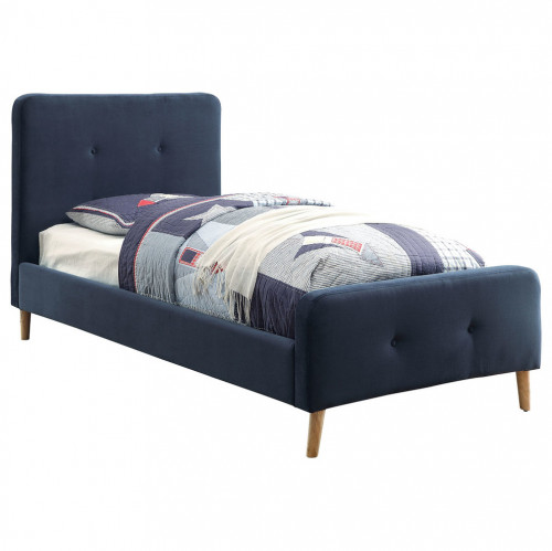 кровать button tufted flannelette navy 140х200 в Калининграде
