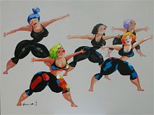 картина маслом аэробика в Калининграде