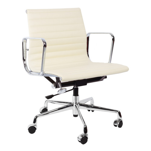 кресло eames style кремовая кожа в Калининграде