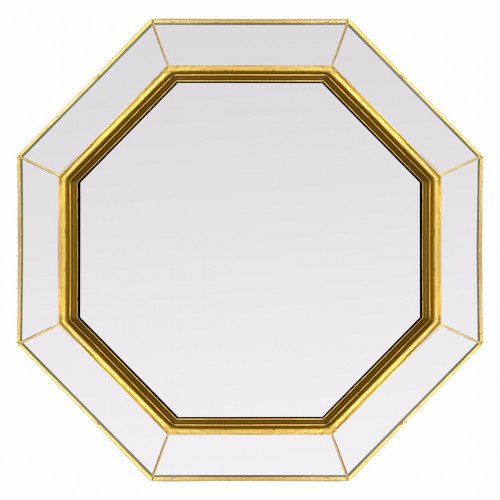 зеркало золотое венецианское восьмиугольное espresso gold в Калининграде