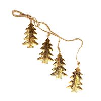 гирлянда новогодняя подвесная елки золотые golden trees, 65 см в Калининграде