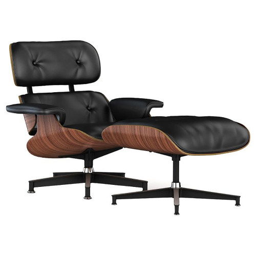 кресло lounge chair & ottoman черное в Калининграде