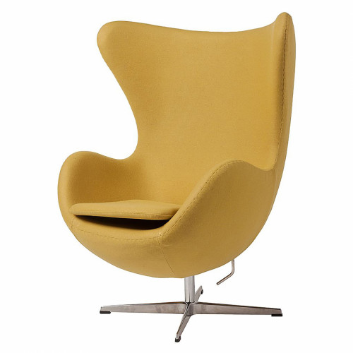 кресло egg chair кашемир желтое в Калининграде