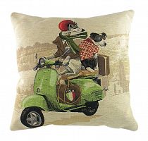 подушка с картинкой scooter dogs green в Калининграде