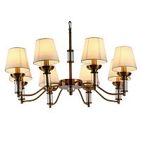 люстра walters 8 от delight collection прозрачная/бежевая/латунь в Калининграде