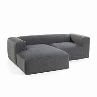 диван блок sofa двухместный левый угол черный от la forma (ex julia grup) в Калининграде