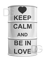 декоративная бочка keep calm and be in love m в Калининграде
