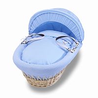 колыбель-переноска gift wicker moses basket натуральная, голубое белье в Калининграде