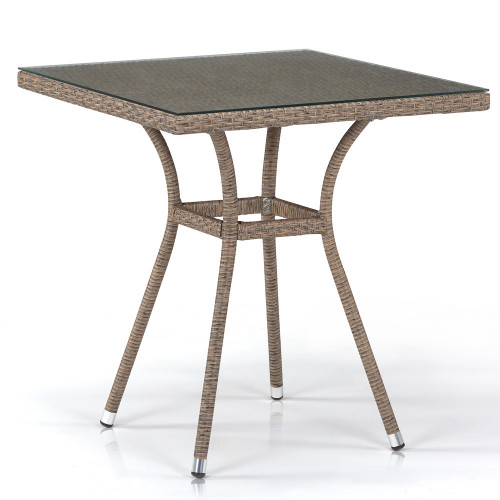 стол из иск. ротанга t282bnt-w56-70x70 light brown в Калининграде