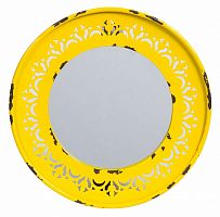 зеркало круглое металлическое желтое fiesta yellow в Калининграде