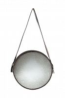зеркало на ремне круглое металлическое диаметр 38 см iron and rope round в Калининграде