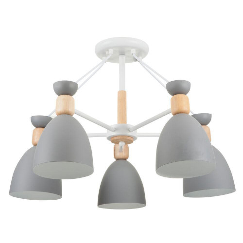 потолочная люстра freya delia fr5033cl-05w серая в Калининграде