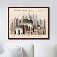 картина: comparative view of the principal buildings in the world, 1850г. в Калининграде
