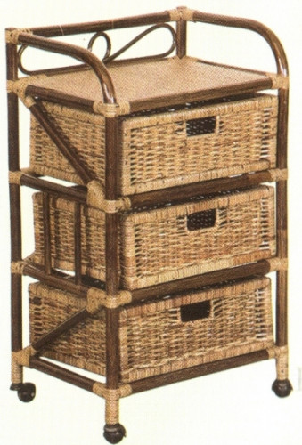 комод с плетёными ящиками tower (темный) в Калининграде