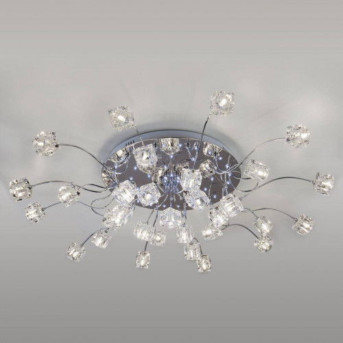 потолочная светодиодная люстра eurosvet trinity 80113/31 хром/белый в Калининграде