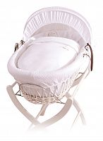колыбель-переноска gift wicker moses basket белая, белое белье в Калининграде