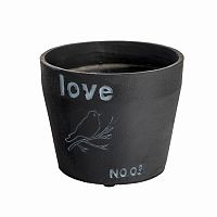 цветочный горшок love чёрный в Калининграде