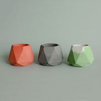 подсвечник из бетона серый eco линту, 6 см в Калининграде