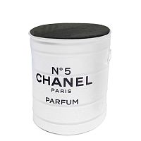 декоративная бочка- пуф chanel №5 white m в Калининграде