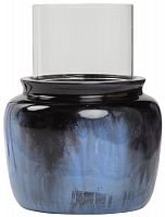 подсвечник синий со стеклом colors blue big, 32 см в Калининграде