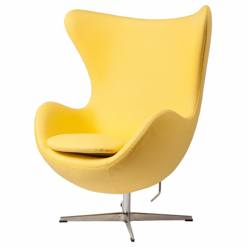 кресло egg chair кожа желтое в Калининграде