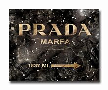 постер prada mafia на чёрном в золотом a4 в Калининграде