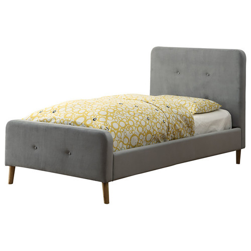 кровать button tufted flannelette gray 140х200 в Калининграде