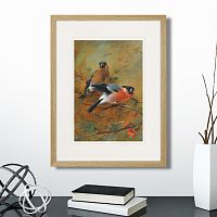 картина: bullfinches and pyrus japonica, 1928г. в Калининграде