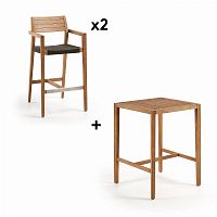 комплект мебели: стол и 2 стула pack 612 cybille от la forma (ex julia grup) в Калининграде