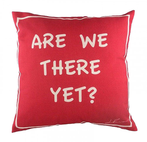 подушка с надписью are we there yet? в Калининграде