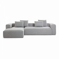диван blok sofa 3 левый угол светло-серый от la forma (ex julia grup) в Калининграде