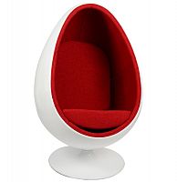кресло ovalia egg style chair красное в Калининграде