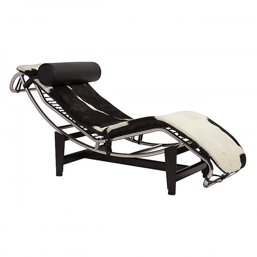 шезлонг chaise longue lc4 черно-белый в Калининграде