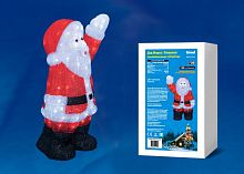 фигурка светодиодная «дед мороз» 38х24x60см (ul-00002332) uld-m3860-120/sta white ip20 xmasman в Калининграде