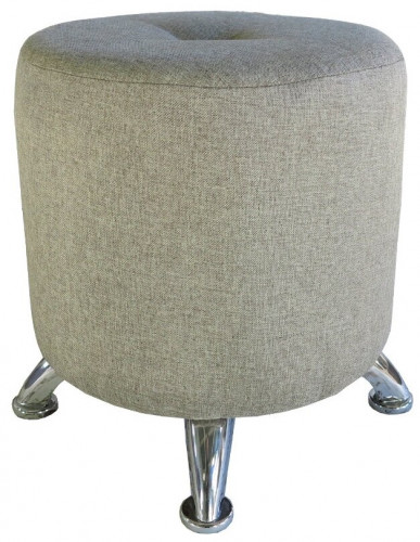 пуф шарм-дизайн круглый хром латте в Калининграде