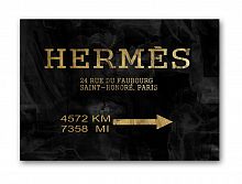 постер hermes без рамки, черный, а4 в Калининграде