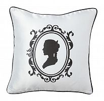 подушка с изображением женского силуэта ladies' profile white в Калининграде