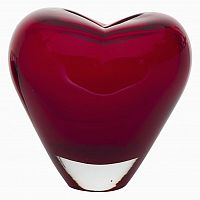 ваза стеклянная (красная) one heart 17*13.5*18 в Калининграде