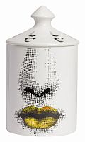 подсвечник белый с крышкой пьеро форназетти желтые губы bacio candle yellow, 33 см в Калининграде