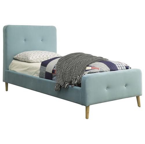 кровать button tufted flannelette blue 120х200 в Калининграде