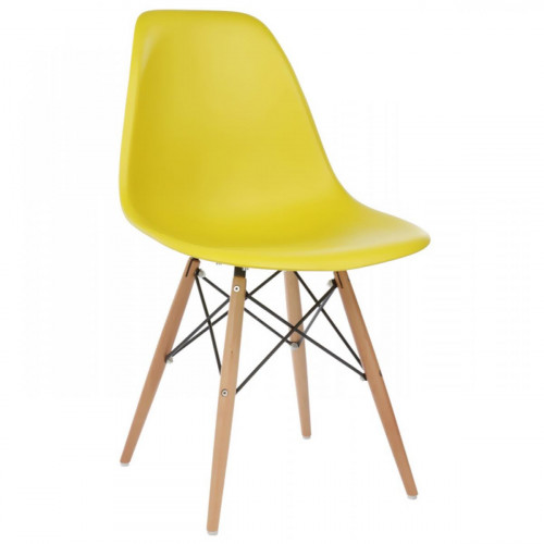 стул деревянный eames pc-015 yellow в Калининграде