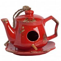 aромолампа для эфирных масел красная в виде чайника candelero red, 17 см в Калининграде
