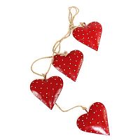 гирлянда новогодняя подвесная сердца красные red hearts, 65 см в Калининграде