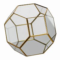 флорариум стеклянный с золотом в винтажном стиле honeycomb в Калининграде