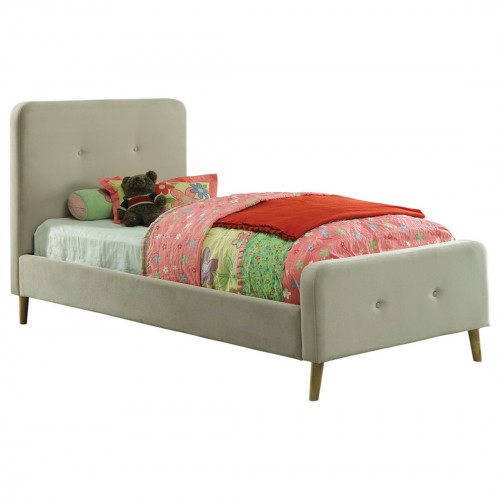 кровать button tufted flannelette beige 120х200 в Калининграде