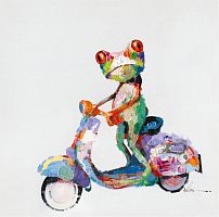 картина маслом лягушка и мопед в Калининграде