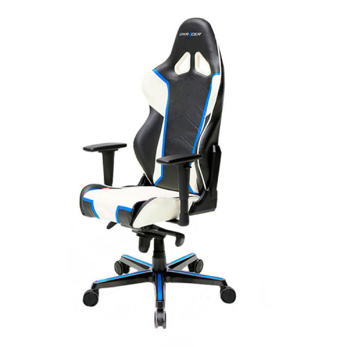 кресло геймерское dxracer racing черно-бело-синее в Калининграде